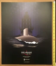 USS DELAWARE (SSN 791) FAST ATTACK SUBMARINE CHRISTENING CEREMONY POSTER - 2018