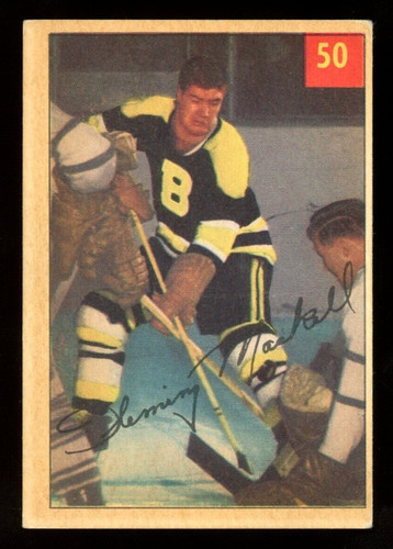 Fleming MacKell [Lucky Premium Back] #50 1954 Parkhurst card
