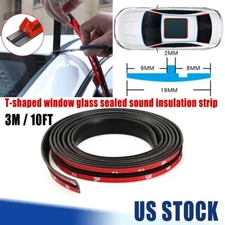 3M/10FT Rubber Car Seal Edge Sealing Strip Windshield Roof Noise Insulation Trim