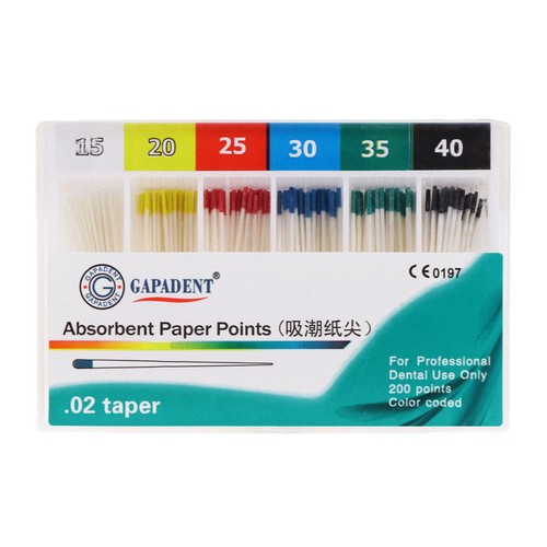 Dental Endo Absorbent Paper Points Sterile Gutta Percha Taper 0.02 #15-#40 - Picture 8 of 31