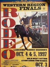 1997 Lakeside Rodeo Western Region Final Poster IPRA P106 / B1A