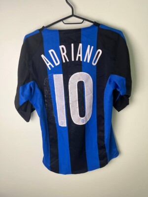 Inter Milan Home Jersey #10 Adriano Season 2004/2005 Size S | eBay
