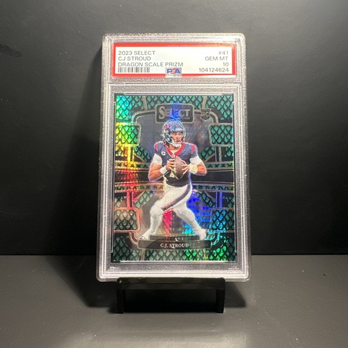 2023 Select Green & Black Dragon Scale Prizm CJ Stroud 41/70 POP 15 GEM 10