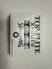 Vintage Spalding Top-Flite X-Outs Golf Balls Full Dozen 12 Original Box NOS