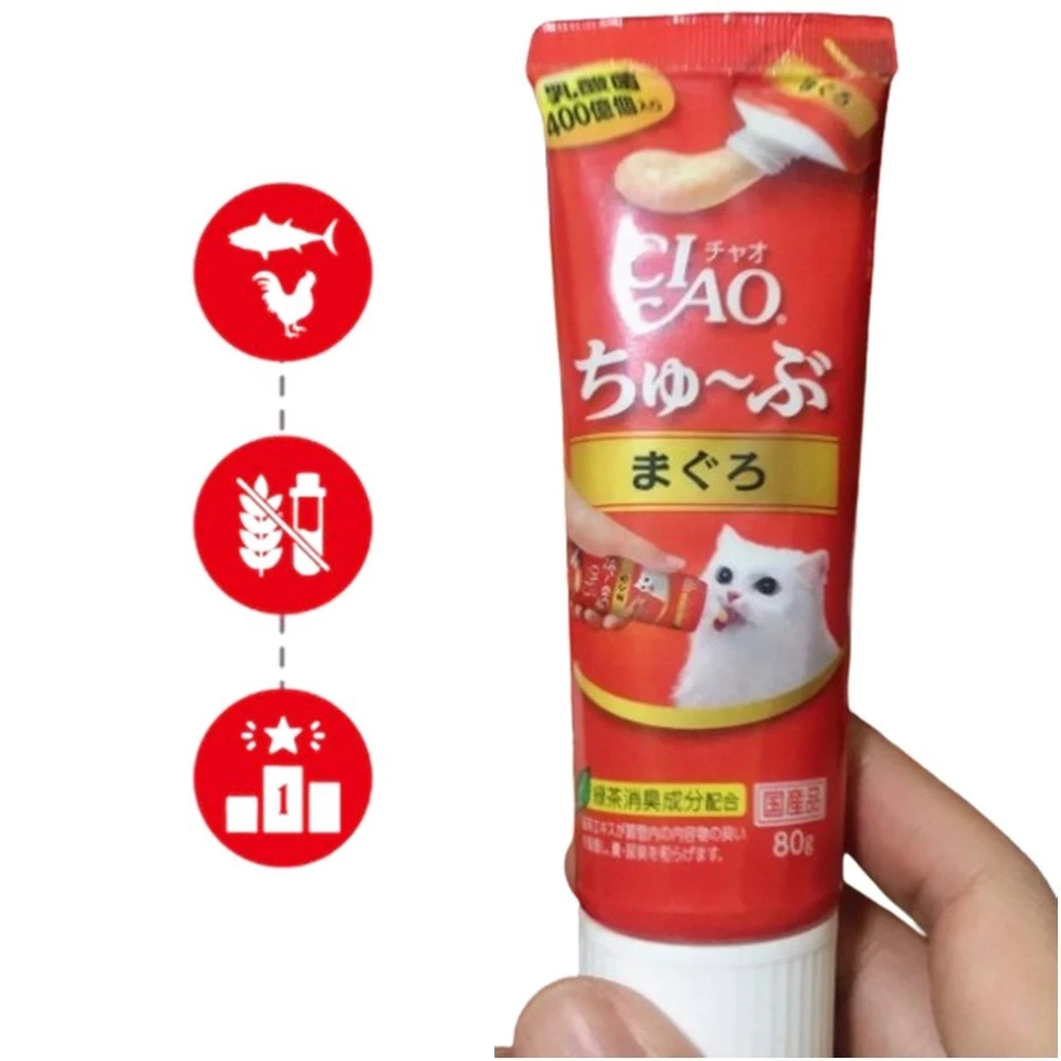 18X CIAO Churu Tube For Cats Vitamins Probiotics Snack Treats Tuna Chicken Tuna - Image 2 of 4