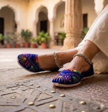 Women Casual Shoes Indian Handmade Flip-Flops Leather Punjabi Mojaries US 6-12