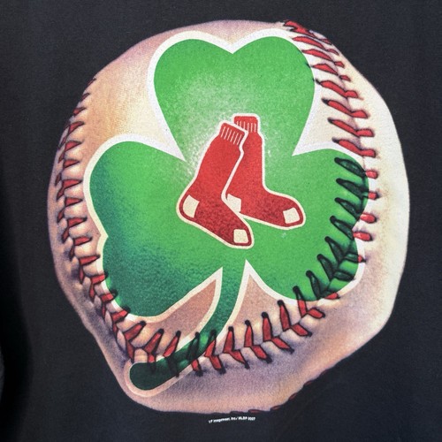 Camicia Boston Red Sox 2007 uomo 2XL nero cotone Lee sport MLB baseball grafica - Foto 5 di 8