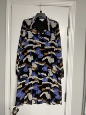 NINE WEST Pleated Dress WOMEN XS LINED Polyester Lightweight Flare 36 Bust EUC