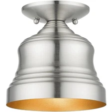 Livex Lighting 55909-91 Endicott Semi-Flush Mount Brushed Nickel