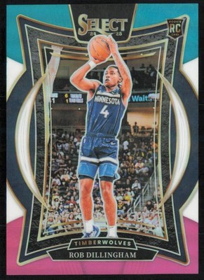 Rob Dillingham 2024-25 Panini Select Teal White Pink Prizm/49 #84 ,RC T'wolves