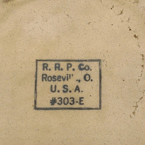 VTG Crock RRP Co Blue Stripe Band Roseville Ohio Pottery USA 303-E Stoneware 1Qt - Picture 2 of 7