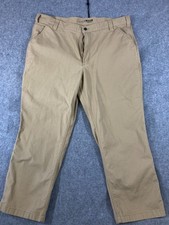 Carhartt Rugged Flex Carpenter Pants Mens 42X30 Khaki Beige Relaxed Fit Workwear