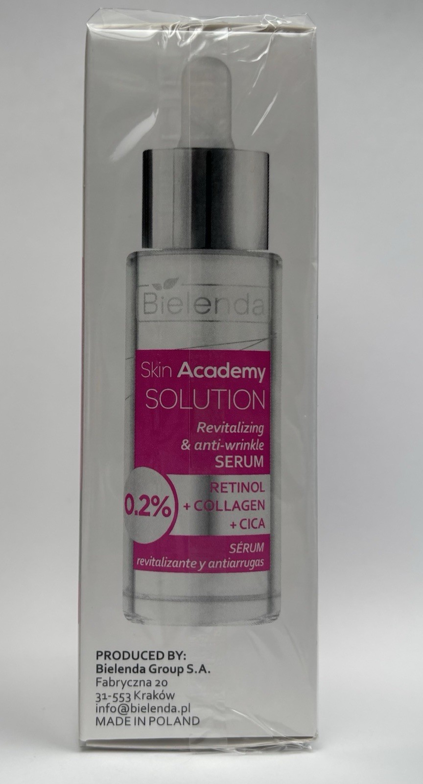 Bielenda Skin Acadamy Solution Revitalizing & Anti-Wrinkle Serum 1 oz. (30ml)