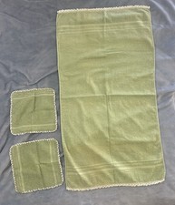 Vintage Pre-owned Cannon Monticello Bath Towel Wash Cloth Set Green