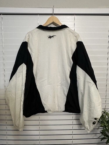 90s Reebok Track Jacket Size XL Black and White image 2