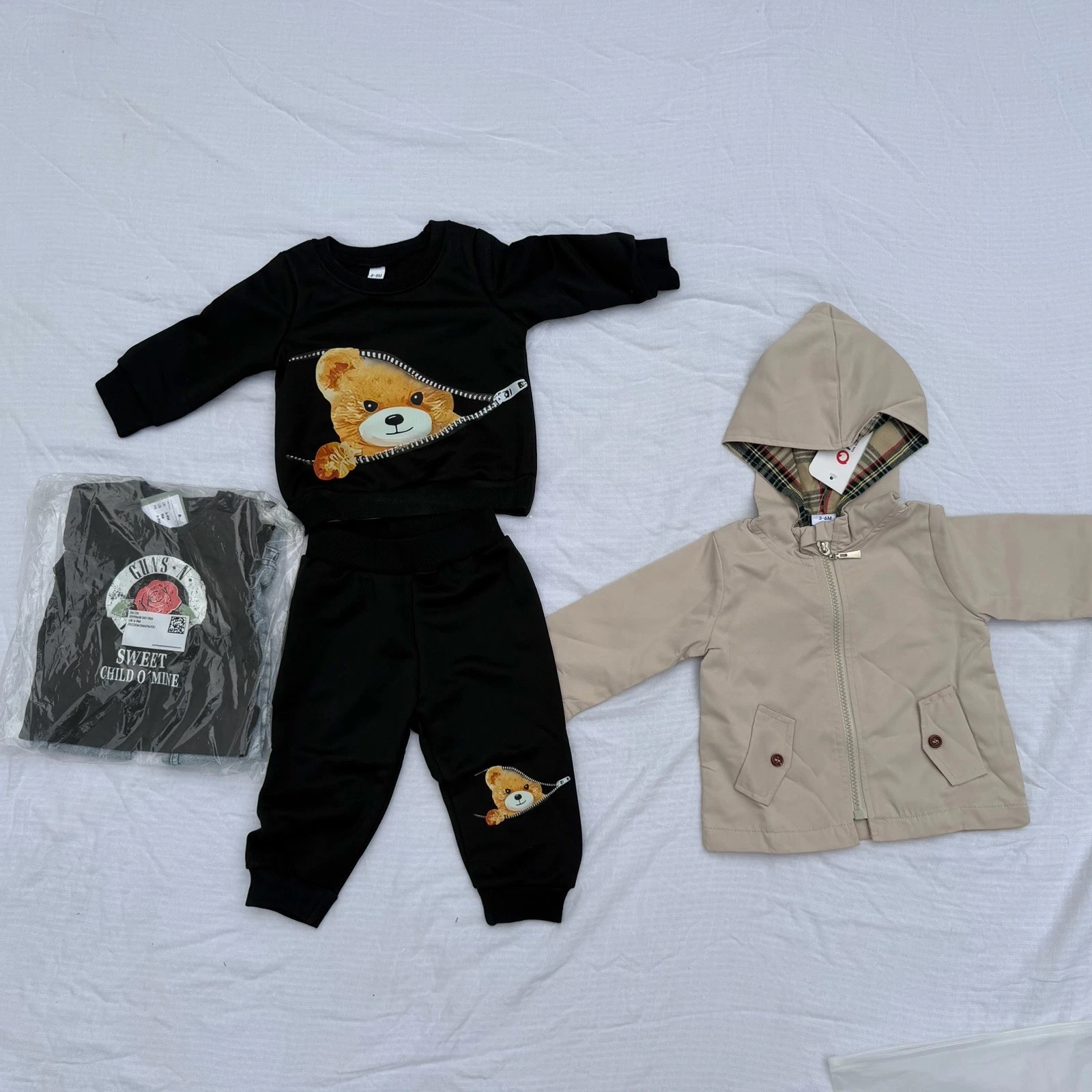 Baby Boy Bundle 3–9M – NEW – Teddy Outfit, Jeans & Jacket