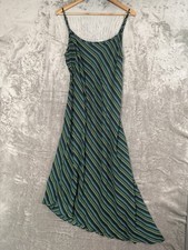 Vintage Venezia Y2K Striped Asymmetrical Cami Dress Size 18/20 Whimsigoth Indie