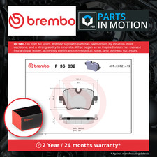 Brake Pads Set fits JAGUAR F-TYPE X152 3.0 Rear 2014 on Brembo C2D40929 C2D49906