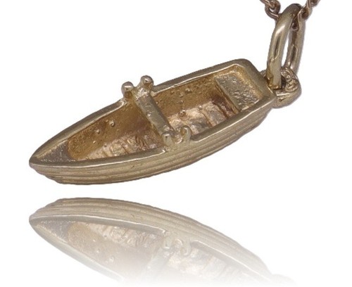 Yellow Gold ROW BOAT CHARM Guaranteed Genuine 9ct / 9k Gold Excellent Condition - Picture 3 of 11