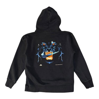 Nike SB X Samborghini Hoodie Gr. S Black Panther Graphic Print Pullover Skater