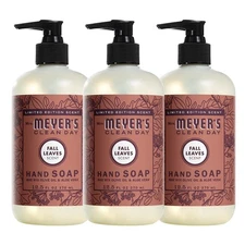 Mrs Meyers Clean Day Hand Soap, 12.5 oz (270 Ml) - Fall Leaves Scent (Set Of 3)