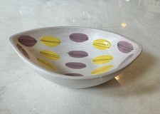 Raymor Aldo Londi Bitossi Feather Plume Bowl Italian Pottery Italy MCM Signed