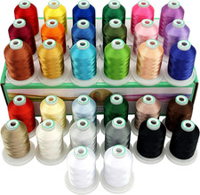 32 Spools Polyester Embroidery Machine Thread Kit 1000M 1100Y Each Spool - Col