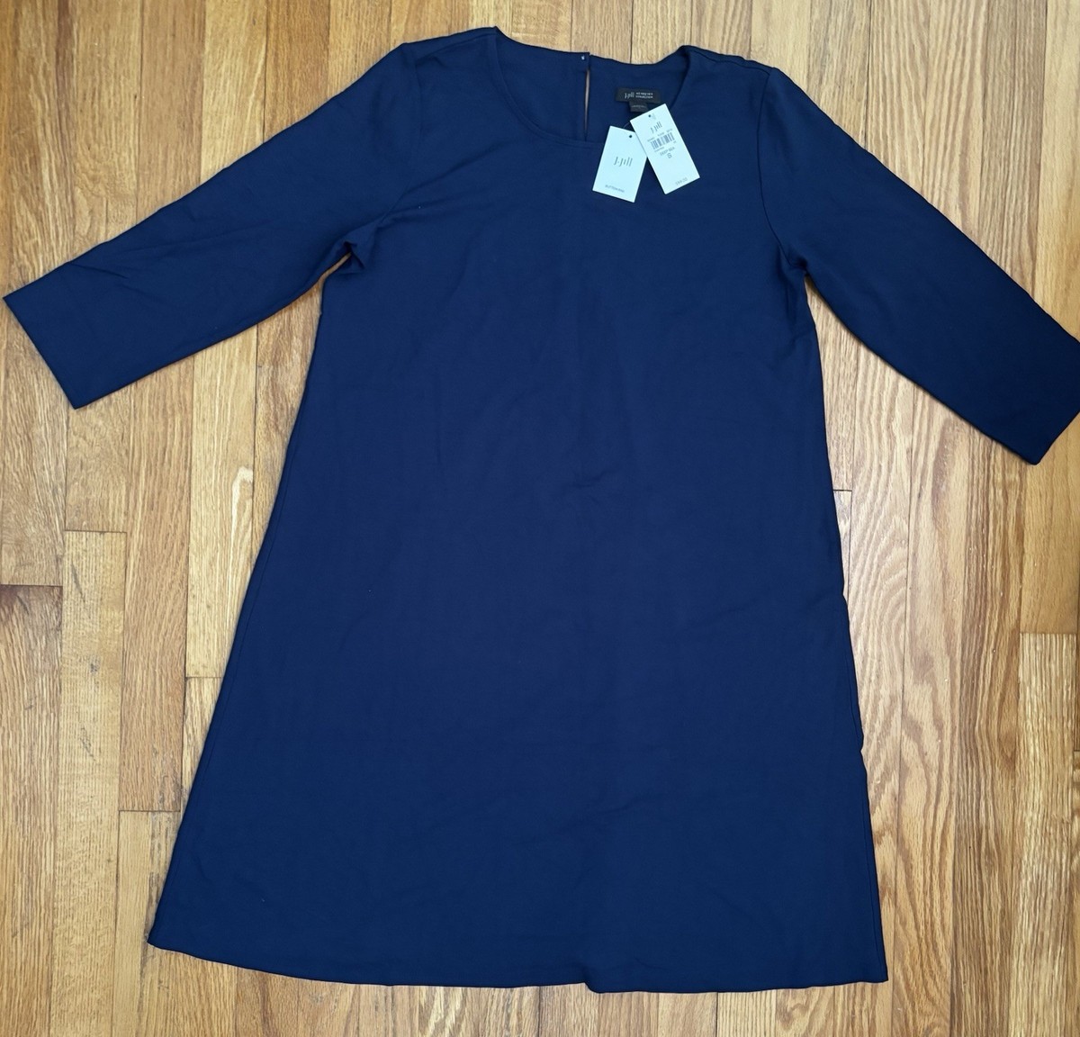 NWT Jill Wearever Collection Deep Sea Blue Knit Dress $99 Size Small