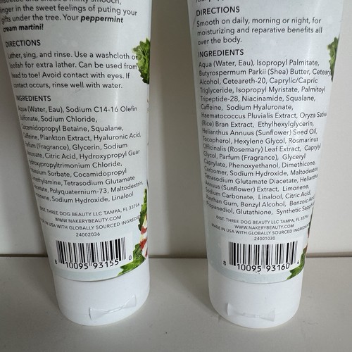 Nakery Beauty Body Butter Body Hand Wash Seaside Serenity 3.38 oz Snowflake Lot - Picture 13 of 13