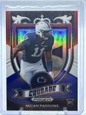 2021 Panini Prizm Draft Picks Micah Parsons Crusade Green, Red White Blue #175