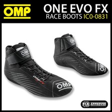 IC0-0831 OMP ONE EVO FX Racing Driver Boots Shoes Fireproof FIA 8856-2018