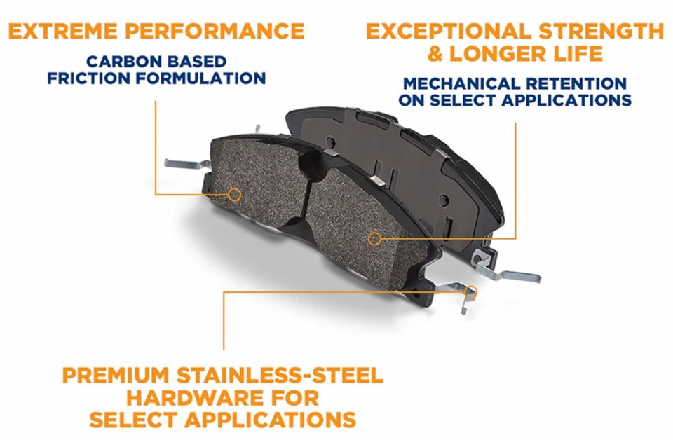 1 Disc Brake Pad Set Severe Duty WAGNER Front for FORD F250 F350 F450 Super Duty - Image 3 of 4