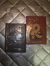 Bicycle Snake & Cocktail Recipes Playing Cards Lot Of 2
