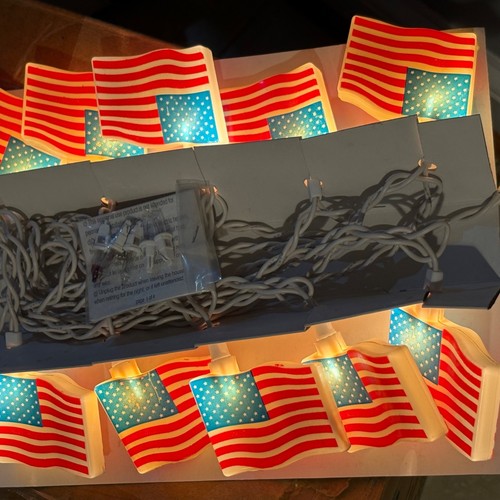 10 alte Glory Flaggenleuchten Innen/Außen Leuchten Set 8 beleuchtete Länge UL-gelistet USA - Bild 4 von 4
