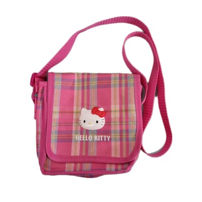 RARE Official Sanrio Hello Kitty Pink Check Pattern Shoulder Bag Y2K 90s Kawaii