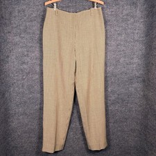 Vintage Oscar de la Renta Pants Sz 12 Plaid Wool High Rise USA 90s Grunge Office