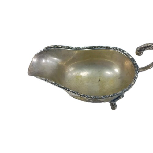Antique 925 Sterling Silver Footed Saucer/ Creamer/Gravy Boat - Picture 2 of 3