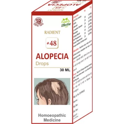Radient 48 Alopecia Drops (30ml) Homeopathy Free Shipping World Wide