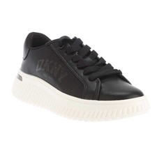 Image of DKNY Womens/Ladies Larissa Leather Lace Up Trainers5 UK Black GT10622