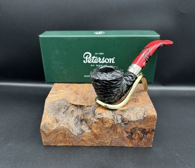 Peterson Dracula Rusticated B10 Fishtail   2025 Bent Tomato Pipe *New*