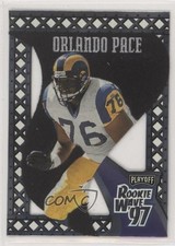1997 Playoff Contenders Rookie Wave Pennants Black Orlando Pace #27 HOF fm0