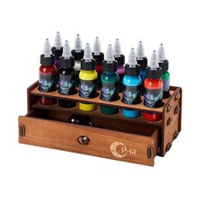OPHIR Wooden Paint Storage Holder,12 Paints Organizer with Drawer for Art Hobby