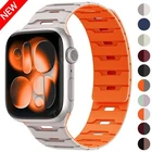 Silicone iWatch Band Strap For Apple Watch Ultra 2 3 SE 3 Series 11 10 9 8 7 6 5
