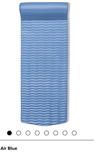 FRONTGATE RESORT COLLECTION AIR BLUE COLOR POOL FLOAT 2” THICK FOAM 74”X 26”-NEW - Picture 2 of 3