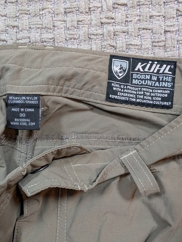 Kuhl Renegade Cargoshorts Herren 30 hellbraun Utility Wandern 10" Schrittlänge Stretch - Bild 7 von 14