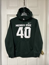 Nike Michigan State Spartans Football Hoodie Men's M Green Max Bullough MSU