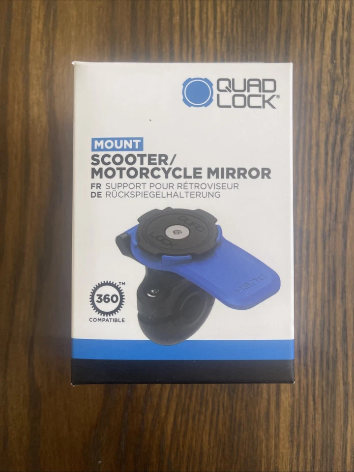 QUAD LOCK Scooter Mirror Mount +Vibration Dampener -Universal Adapter Motorcycle - Image 3 of 4