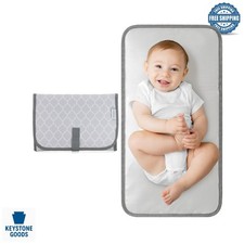 Waterproof Baby Changing Pad - Portable, Cushioned Lightweight Travel Mat f...