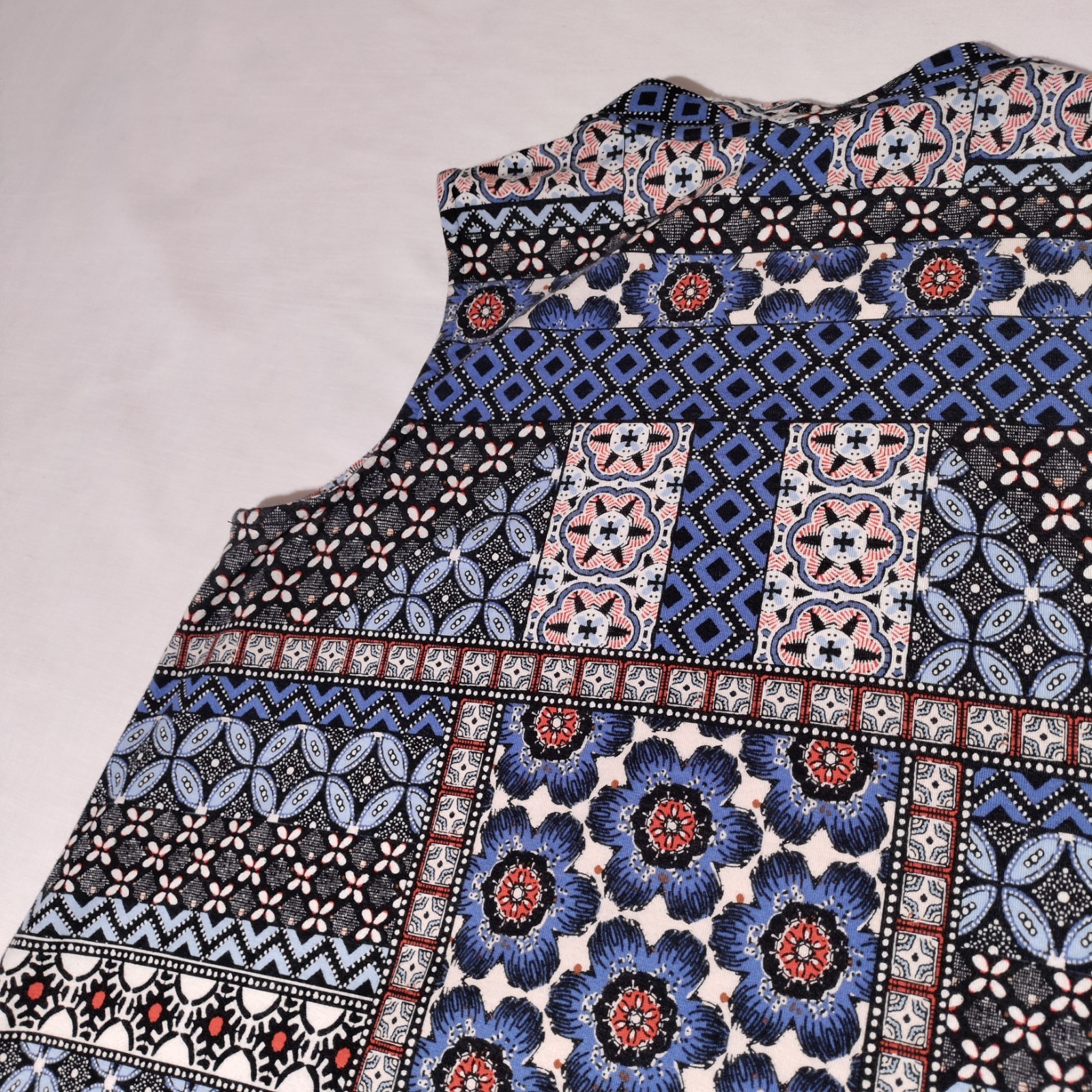 J. Jill Patchwork Blue White Black Patchwork Patt… - image 14