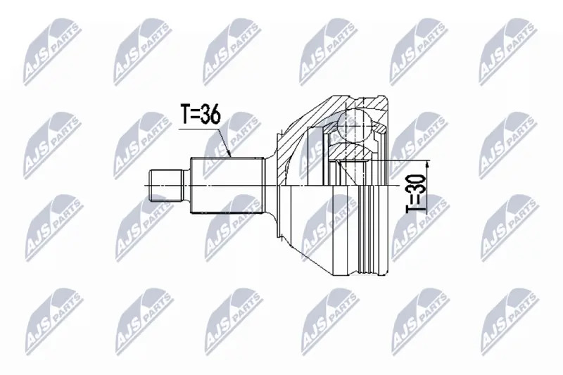 Giunto semiasse Assale anteriore NPZ-VW-048 NTY per AUDI SEAT SKODA VW - Immagine 2